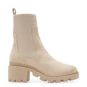 Tan Suede Lug Sole Chelsea Boot